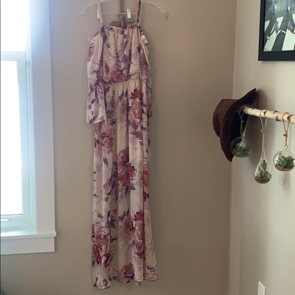 Off-the-shoulder Floral Maxi